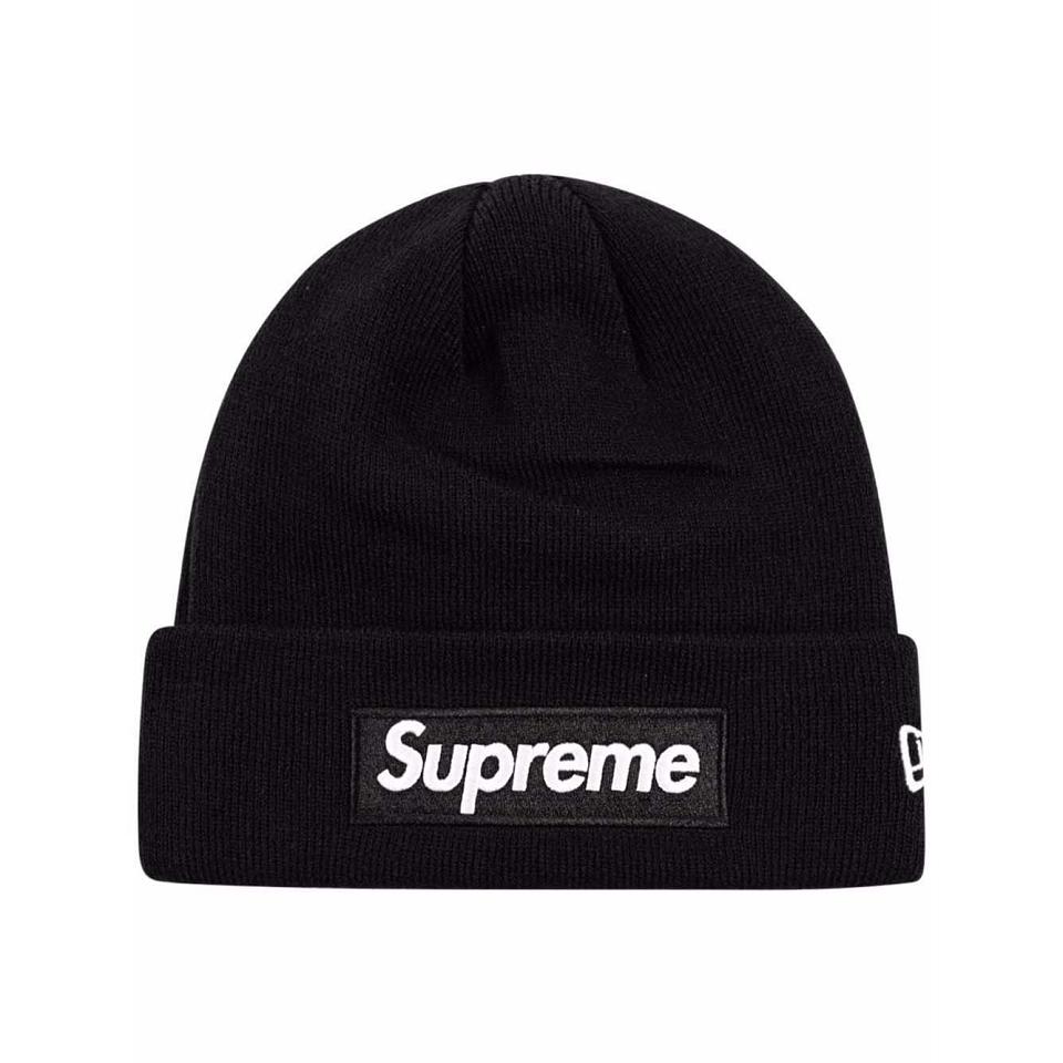 Sombreros Supreme x New Era Box Logo Beanie Negras | Supreme 525LH